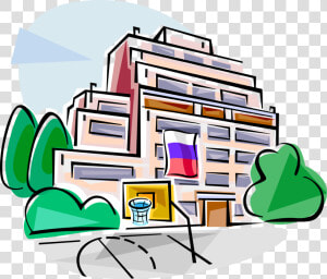 Vector Illustration Of Russian Academic School Building   Russian School Clipart  HD Png Download