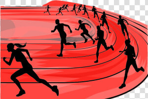 Transparent Running Track Png   Runner Track And Field Clipart  Png Download