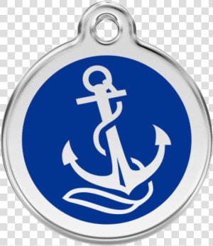 Dark Blue Anchor Pet Tag   Red Dingo  HD Png Download