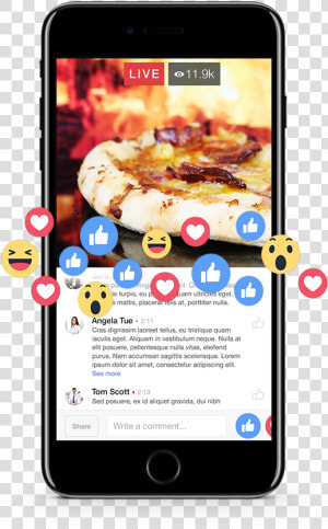 Facebook Live Reactions Poll   Facebook Live Mockup Free  HD Png Download