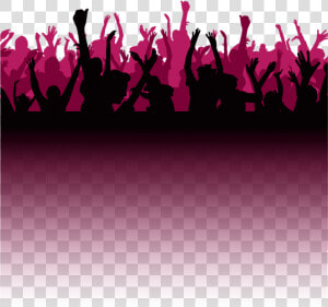  silhouette  people  music  pink   People Partying Silhouette Png  Transparent Png