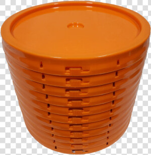 Orange Plastic Lid With Gasket And Tear Tab Fits   Plastic  HD Png Download