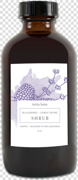 Terra Shrub Blackberry   Glass Bottle  HD Png Download