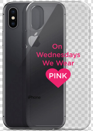 On Wednesday We Wear Pink Heart Iphone Case   Iphone  HD Png Download