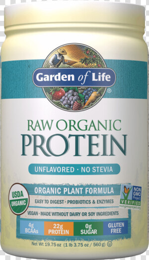 Raw Organic Protein Powder Unflavored   Organic Protein Powder  HD Png Download