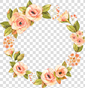 Transparent Wreath Modern   Watercolor Flower Wreath Png  Png Download