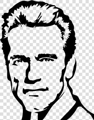 Schwarzenegger The Terminator Sticker Transprent Png   Arnold Schwarzenegger Face Drawing  Transparent Png