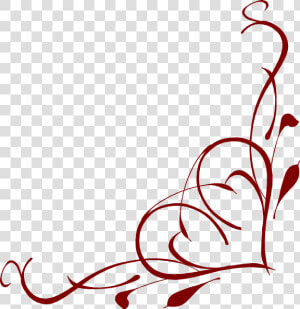 Transparent Corner Ornament Png   Heart Corner Border Png  Png Download