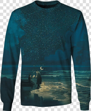 Gearhuman 3d Falling Star Custom T shirt   Long sleeved T shirt  HD Png Download