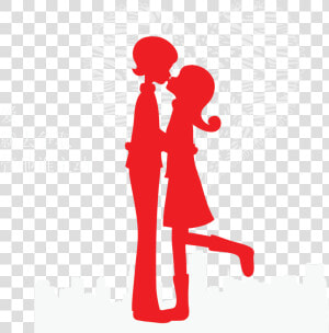 Vector Red Kissing Couple Silhouette Png Download   Red Couple Disney Silhouette Png  Transparent Png