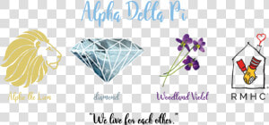 Adpi Symbols Vert   Alpha Delta Pi Symbols  HD Png Download