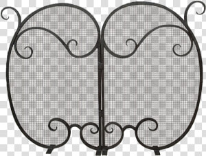 Custom Fireplace Screen Wrought Iron Scroll Design   Fireplace Screens Png  Transparent Png