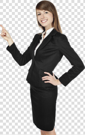 Yahoo Mail Customer Service   Business Woman Pointing  HD Png Download