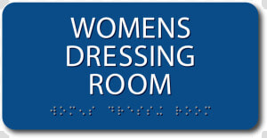 Women S Dressing Room Signs With Braille   Instituto Culinario De Caracas  HD Png Download