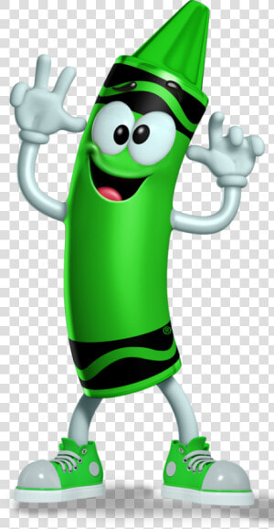 Silly Green Crayon   Green Crayon Png  Transparent Png