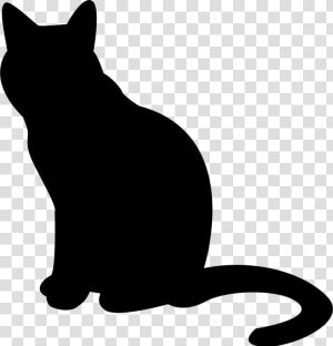 Cat Silhouette   Cat Clipart Silhouette  HD Png Download