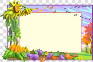 Vector Illustration Of Fall Or Autumn Harvest Frame   Autumn Harvest Frame  HD Png Download