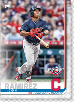 Jose Ramirez 2019 Opening Day Baseball Base Poster   2019 Topps Jose Ramirez  HD Png Download