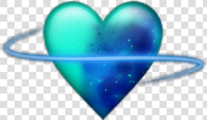  heart  emoji  filter  whatsapp  blue  herz  glitter   Blue Galaxy Heart Emoji  HD Png Download