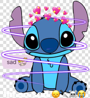  sad  stich  france  nature  disney   Dibujos Bonitos De Stitch  HD Png Download