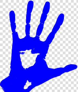 Blue Left Hand   Left Hand  HD Png Download