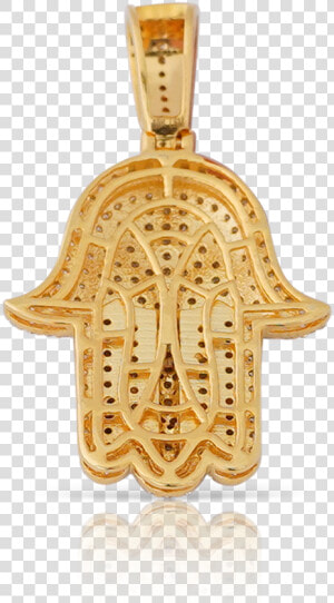 10k Yellow Gold Hamsa Diamond Pendant   Locket  HD Png Download