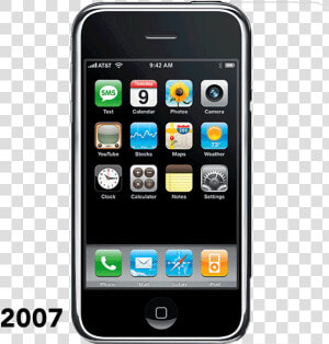 Iphone Through The Years See How Apple S Phone Has   Apple Iphone 2007  HD Png Download