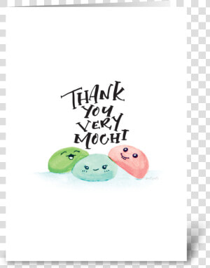 Thank You Very Mochi Greeting Card   Birthday Greeting Card Design  HD Png Download