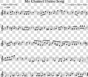 Mii Channel Theme Song In Cmajor   Mii Channel Theme For Trumpet  HD Png Download