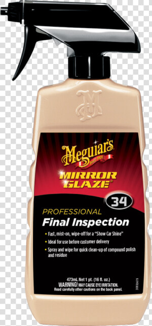 M34 Mirror Glaze® Final Inspection  16 Oz   Meguiars Final Inspection  HD Png Download