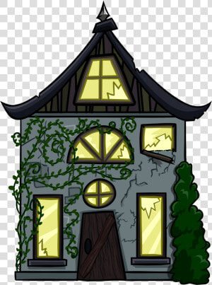 Cottage Clipart Creepy   Club Penguin Creepy Cottage  HD Png Download