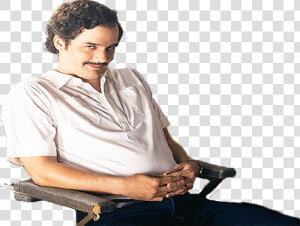 Sticker Other Pablo Escobar Narcos Netflix   Sitting  HD Png Download