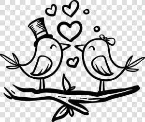 Love Birds Clipart Bride Groom   Love Birds Bride And Groom  HD Png Download