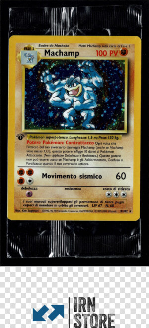 1st Ed Edition Italian Machamp 8 102 Holo Foil Base   Gen 1 Machamp Pokemon Card  HD Png Download