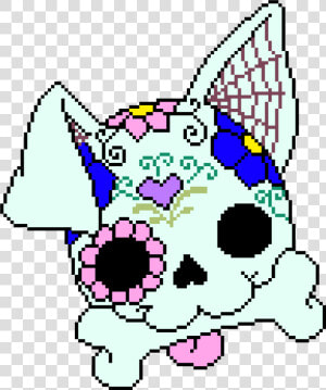 Sugar Skull Dog   Sugar Skull Dog Cross Stitch Pattern  HD Png Download