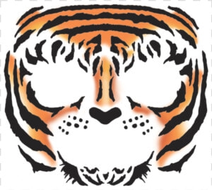 Face Tiger Temporary Tattoo 2 1   Tiger Face Temporary Tattoo  HD Png Download