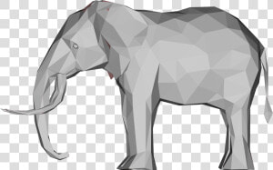 Low Poly 3d Elephant Clip Arts   Low Poly 3d Elephant  HD Png Download