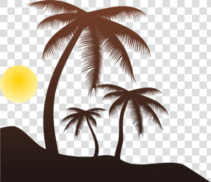 Arecaceae Silhouette Tree Clip Art   Palm Tree Silhouette Transparent  HD Png Download