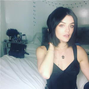 Lucy Hale Black Bob  HD Png Download