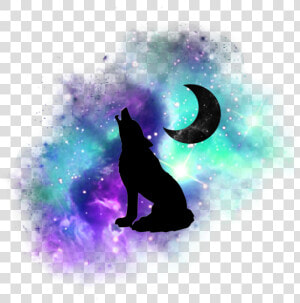  wolf  moon  galaxy  freetoedit  sticker  stars  star   Galaxy Png  Transparent Png