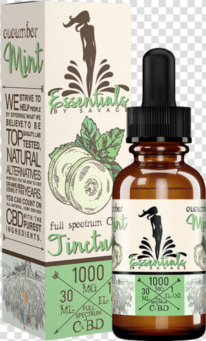 Cucumber Mint Full Spectrum Cbd Tincture   Cbd Peach Pear By Savage  HD Png Download