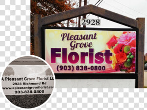 Pleasant Grove Florist Sign Before And After   Florist Signs  HD Png Download