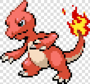 Minecraft Pixel Art Charmeleon  HD Png Download