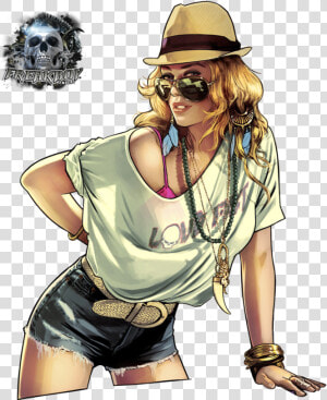 Gta V Girl By Freakboy18 On Deviantart Gta Clip Art   Gta 5 Png  Transparent Png