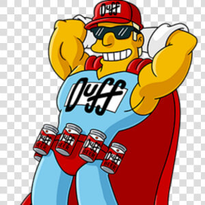 Duff Beer Transaparent Background Clipart Duffman Duff   Duffman The Simpsons  HD Png Download