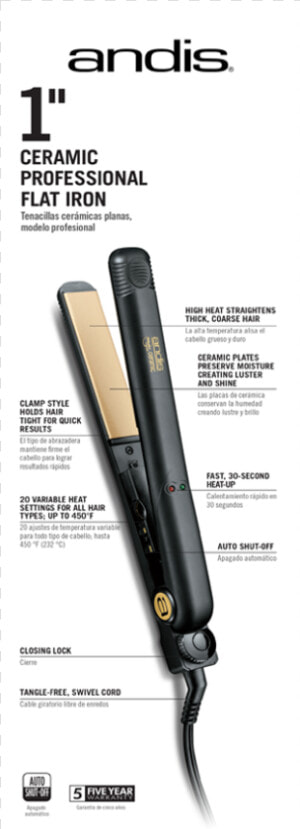 Andis 1 Ceramic Professional Flat Iron  HD Png Download