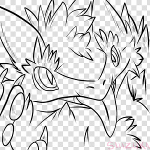 Sergal Lineart Transparent And Sergal Face Base   Free Sergal Line Art  HD Png Download