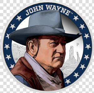 2020 1oz Tuvalu John Wayne 9999 Silver Proof Coin   John Wayne  HD Png Download