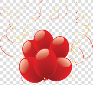 Red Birthday Balloons Png Clipart   Png Download   Red And Gold Balloons Png  Transparent Png