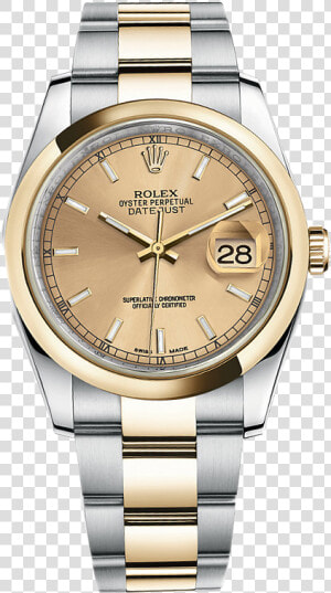 Transparent Watches Clipart   Rolex Oyster Perpetual Gold And Silver  HD Png Download